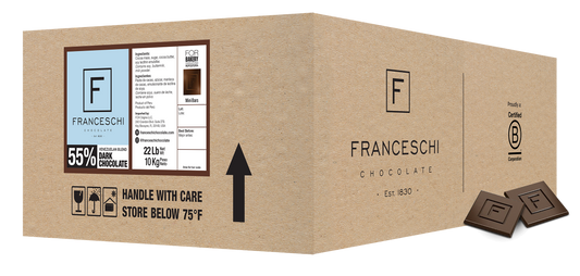 FRANCESCHI DARK CHOCOLATE VENEZUELAN BLEND 55%  Mini Bars 22 Lb.