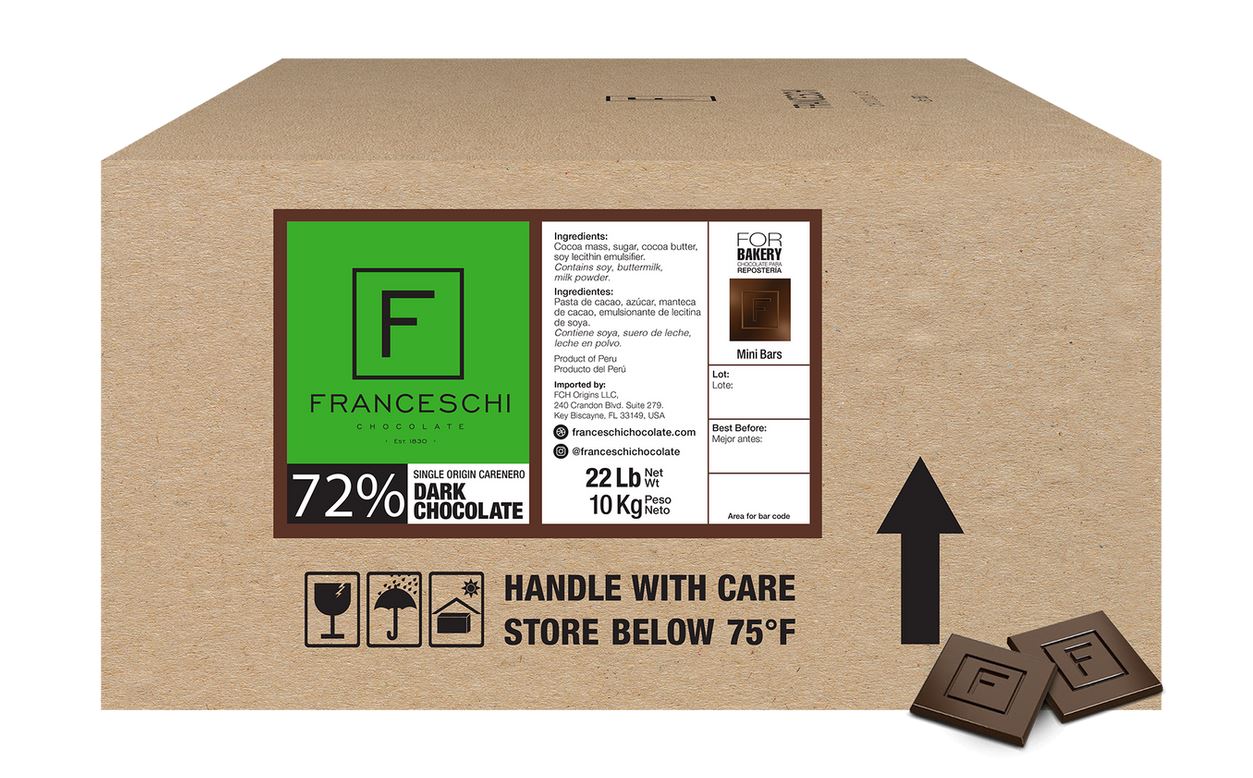 Franceschi Dark Chocolate  Single Origin Carenero 72% Mini Bars
