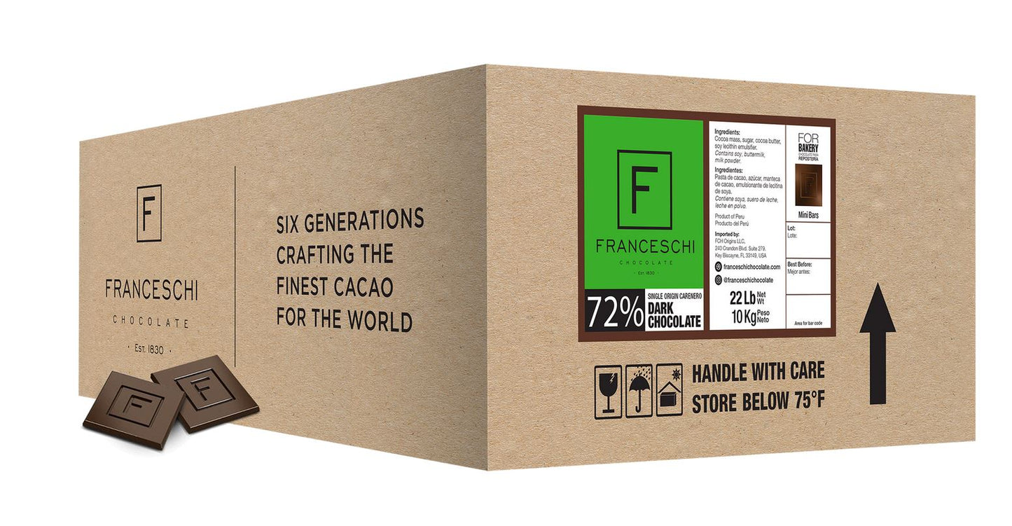 Franceschi Dark Chocolate  Single Origin Carenero 72% Mini Bars