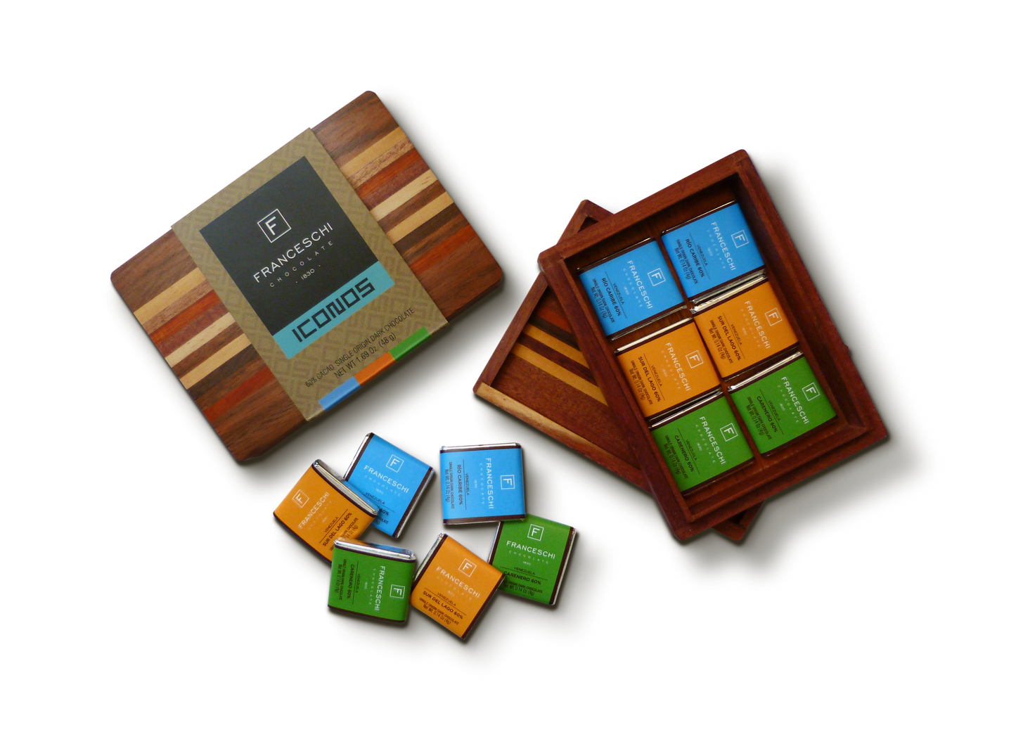Quíbor Wooden Box - Dark Collection Assorment - 5 pack - Franceschi Chocolate Store